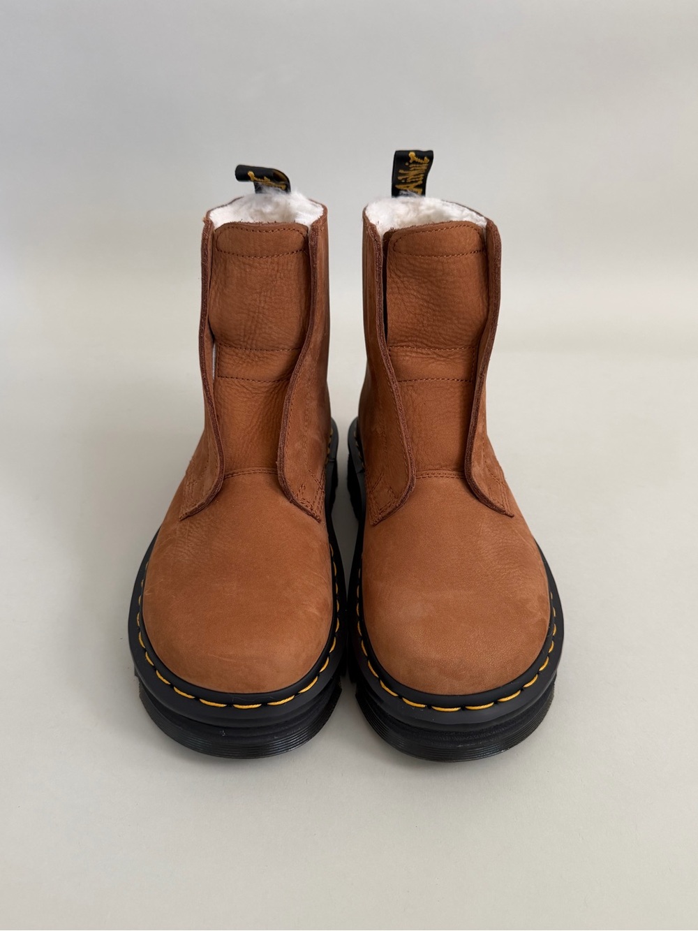 DR. MARTENS Zebzag Laceless Boot in Desert Brown Milled Nubuck - Picture 8 of 11
